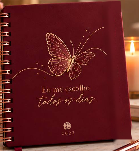 Planner Fortalecendo Mulheres 2027, capa marsala
